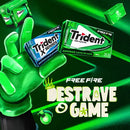 12 unidades Trident chiclete intense 26,6g edição especial free fire