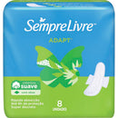 Absorvente Sempre Livre Adapt Suave com abas Pacote com 8 unidades